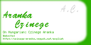 aranka czinege business card